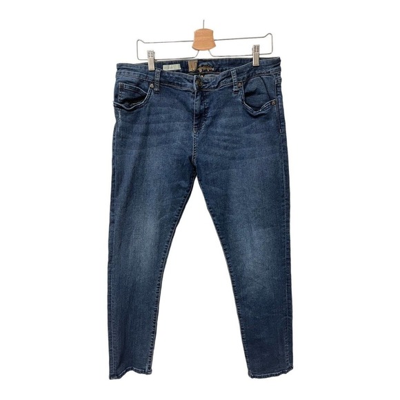 Kut from the Kloth Denim - Kut from the Kloth Katy Boyfriend Denim Jeans Stretch Blue Size 14